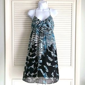 BCBG Paris Blue Silk Summer Dress✨ Size 4